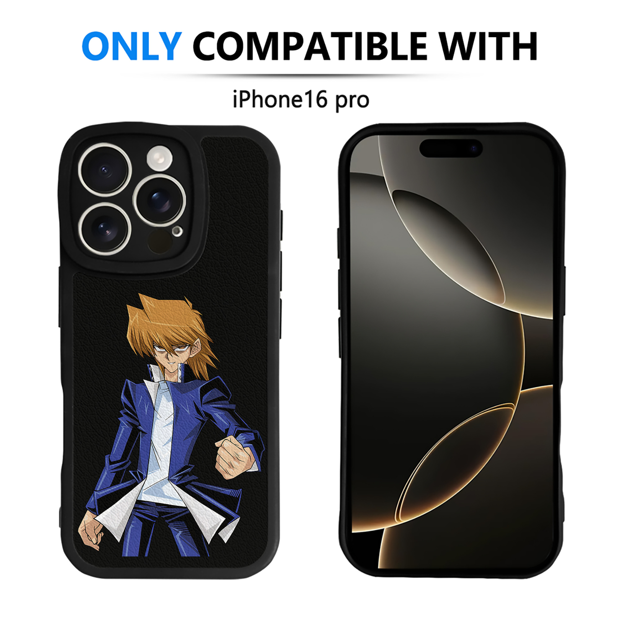（画像用） 遊☆戯☆王 Yu-Gi-Oh! 【iPhone 16シリーズ対応】シリコンスマホケース（レザー調） 材質：シリコン